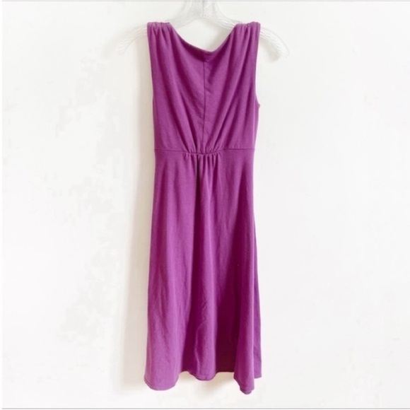 Athleta Leto dress purple faux wrap side tie twisted straps sleeveless - Picture 9 of 9